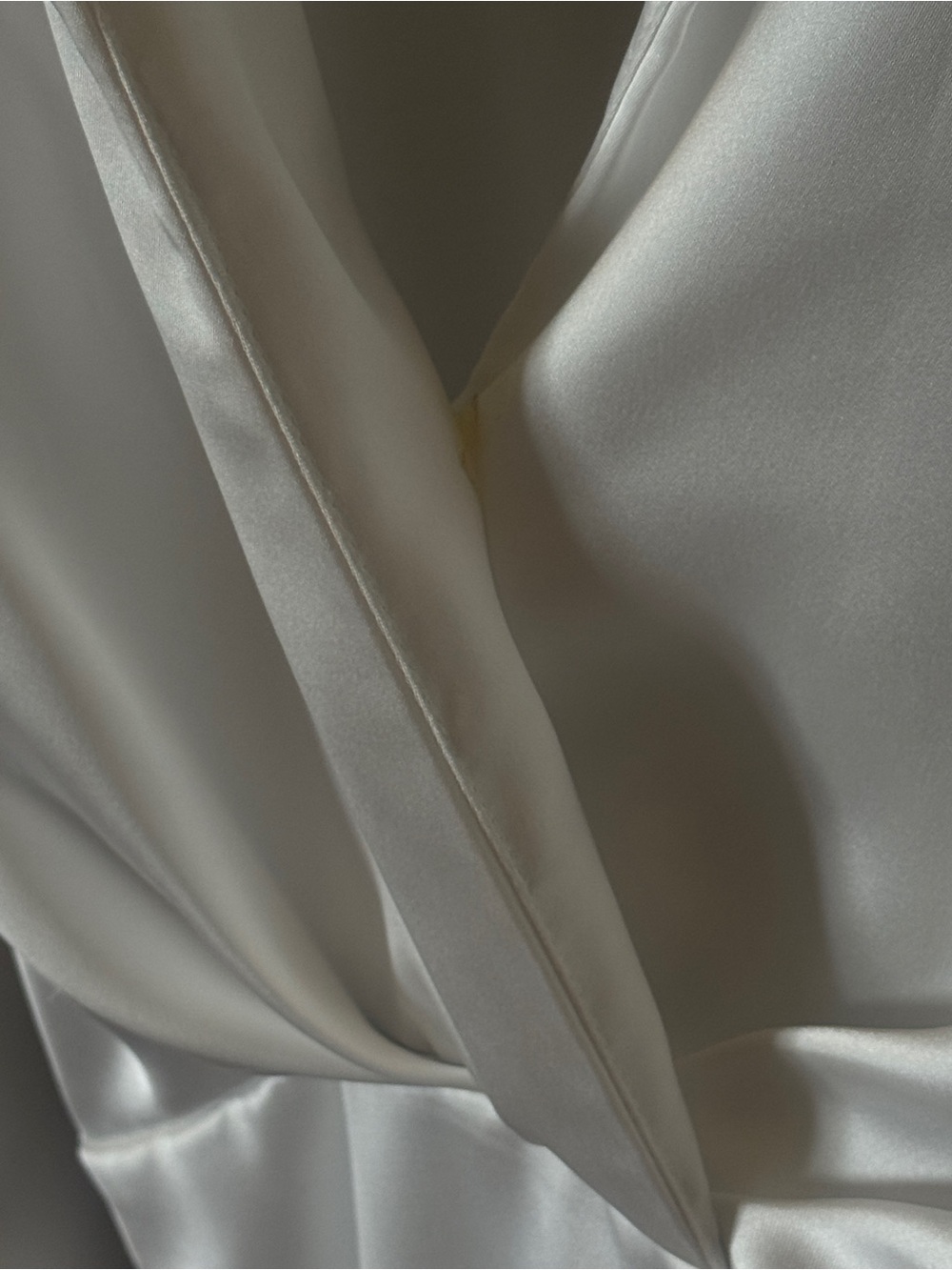 Zara White Satin Wrap-Style Mini Dress Size XS - Picture 6 of 7